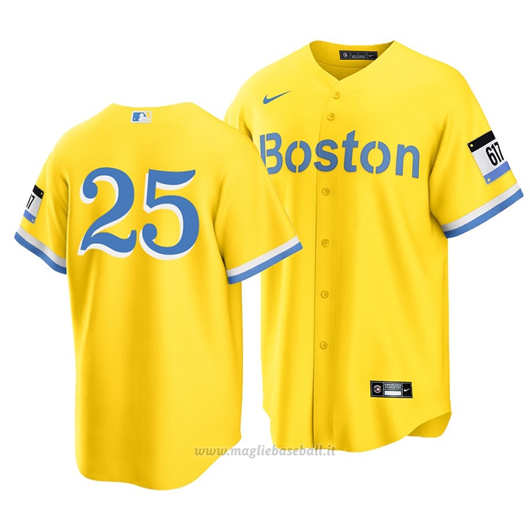 Maglia Baseball Uomo Boston Red Sox Kevin Plawecki 2021 City Connect Or